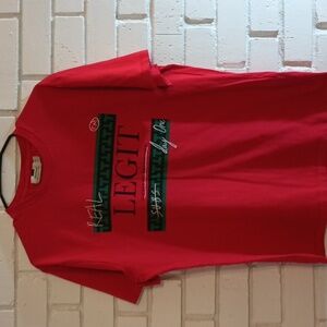 Topman Real Legit Mens/Unisex T-Shirt Size L Red Short Sleeve